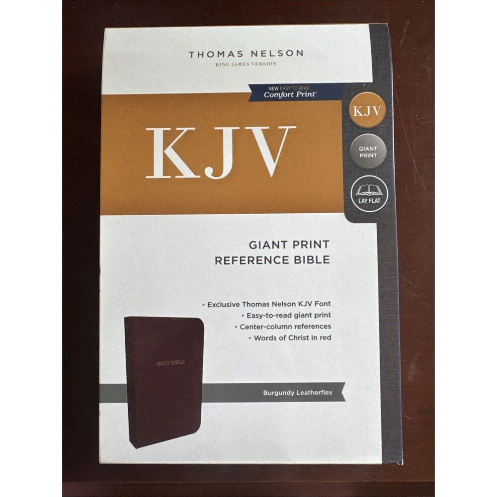 Thomas Nelson KJV Personal Size Giant Print Reference Bible Red Letter Black